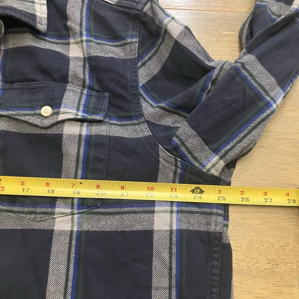 The North Face Shirt Mens XL Blue White Plaid Flannel‎ Button Up Outdoor